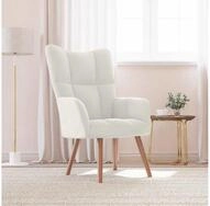 vidaXL Sessel vidaXL Relaxsessel Cremewei&szlig; Samt
