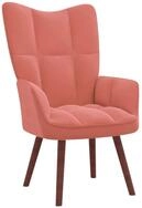 vidaXL Sessel Relaxsessel Loungesessel Sessel Polsterstuhl Rosa Samt