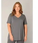 Base Level Curvy T-Shirt Alba Gro&szlig;e Gr&ouml;&szlig;en grau 44 EU