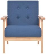 vidaXL Sessel, Loungesessel Blau Stoff