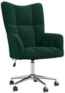 vidaXL Sessel Relaxsessel Dunkelgr&uuml;n Samt (1-St)