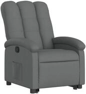 vidaXL Sessel Relaxsessel mit Aufstehhilfe Dunkelgrau Stoff (1-St)