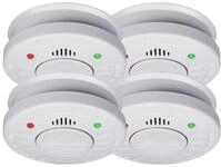 smartwares Rauchmelder (4er Set Optischer Mini Rauchwarnmelder mit 10 Jahres