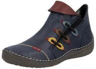 Rieker Stiefelette Schlupfboots, Slipper mit bunten Applikationen seitlich