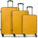 Franky Trolleyset Dallas 3.0, 4 Rollen, (3-teilig, 3 tlg), Polypropylen gelb