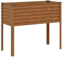 vidaXL Blumentopf Gartenpflanzgef&auml;&szlig; 100 x 45 x 90 cm Verwitterungsstahl (1 St)