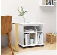 vidaXL Mehrzweckschrank vidaXL Rollschrank Wei&szlig; 60x45x60 cm Holzwerkstoff