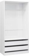 vidaXL Kleiderschrank Mehrzweckschrank Hochglanz-Wei&szlig; 100x50x200 cm...