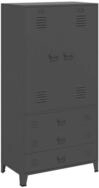 vidaXL Kleiderschrank Industrial Kleiderschrank Anthrazit 90x50x180 cm Metall...