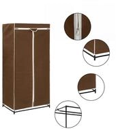 vidaXL Kleiderschrank Kleiderschr&auml;nke 2 Stk. Braun 75&times;50&times;160 cm
