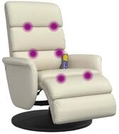 vidaXL Sessel Massagesessel mit Fu&szlig;teil Creme Kunstleder (1-St)