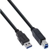 Inline USB 3.2 Gen.1 Kabel, A an B, schwarz, 0,3m USB-Kabel