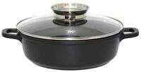 Elo Servierpfanne ALUCAST, &Oslash; 28 cm, Schwarz, mit Glasdeckel, Aluminiumguss