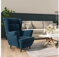 vidaXL Sessel vidaXL Sessel Blau Samt