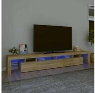 vidaXL TV-Board vidaXL TV-Schrank mit LED-Leuchten Sonoma-Eiche 260x36,5x40 cm