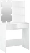 vidaXL Schminktisch, Frisiertisch mit LED Wei&szlig; 74,5x40x141 cm