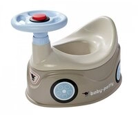 BIG T&ouml;pfchen Baby-Potty, Lernt&ouml;pfchen mit abnehmbarem Lenkrad Grau