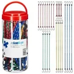 relaxdays Spanngurt Spanngummi 24er Set 5 Gr&ouml;&szlig;en blau|gr&uuml;n|rot