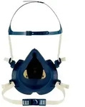 3M Nitril-Handschuhe Halbmaske 4251+BC1 blau/wei&szlig; blau