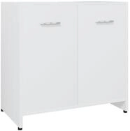vidaXL Badkommode, Badezimmerschrank Wei&szlig; 60x33x61 cm Holzwerkstoff