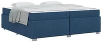 vidaXL Bett Bettrahmen mit Matratze Blau 200 x 200 cm Stoff (1-tlg)