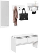 vidaXL Garderoben-Set NA Garderobe Kleiderhaken Spiegel 4-tlg Flurm&ouml;bel Set...