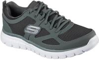 Sneaker SKECHERS "BURNS-AGOURA", Herren, Gr. 40, oliv, Leder, Textil, kontrastfarbene