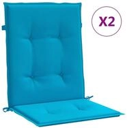 vidaXL Hochlehnerauflage, Gartenstuhlauflagen f&uuml;r Niedriglehner 2 Stk. Blau...