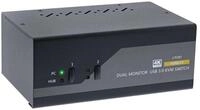 Inline KVM Desktop Switch, 2-fach, Dual Monitor, HDMI, 4K, USB 3.0, Audio...