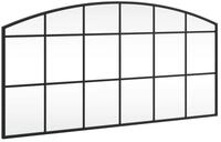 vidaXL Spiegel 100 x 50 cm Wandspiegel Schwarz 100x50 cm Gew&ouml;lbt Eisen