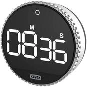 Xavax K&uuml;chentimer Timer "Rotation", digital, Silber, Schwarz Magnetisch,...