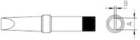 Weller L&ouml;tfitting Weller 4PTA8-1 L&ouml;tspitze Flachform Spitzen-Gr&ouml;&szlig;e 1.6 mm...