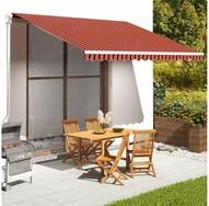 vidaXL Markise vidaXL Ersatzstoff f&uuml;r Markise Orange und Braun 400x350 cm...