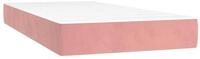 Boxspringmatratze Taschenfederkernmatratze Mittel Rosa 80x200x20 cm Samt,...