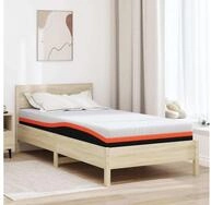 vidaXL Matratze, Decken, Spannbetttuch, Matratze Wei&szlig; und Schwarz 120 x 200 cm