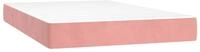 Boxspringmatratze Taschenfederkernmatratze Mittel Rosa 120x220x20 cm Samt,...