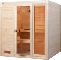 weka Sauna Valida, BxTxH: 189 x 189 x 203,5 cm, 38 mm, (Set) 9 kW-Ofen mit