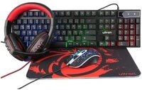 Ultron HAWK 4in1 Gaming Set Tastatur-, Maus- und Mauspad-Set, (Gaming 4in1 Set,