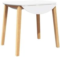 vidaXL Esstisch Esstisch Natur Massivholz Gummibaumholz (1-St)