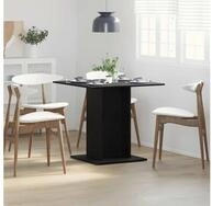 vidaXL Esstisch, Esstisch Schwarz Eichen-Optik 80x80x75 cm Holzwerkstoff