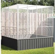 vidaXL Voliere vidaXL Voliere Silbern 211x207x212 cm Stahl