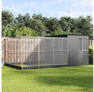vidaXL Voliere vidaXL Voliere mit Erweiterung Silbern 497x303x216 cm Stahl