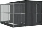 vidaXL Voliere 290 x 303 x 216 cm H&uuml;hnerk&auml;fig Voliere mit Erweiterung au&szlig;en