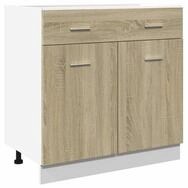 vidaXL Unterschrank NA K&uuml;chenschrank Schubunterschrank Sonoma Eiche 80x46x81,5...