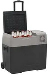 vidaXL Trolley-K&uuml;hlbox, K&uuml;hlbox mit Rollen und Adapter Schwarz & Grau 40 L