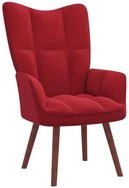 vidaXL Sessel Relaxsessel Loungesessel Sessel Polsterstuhl Weinrot Samt
