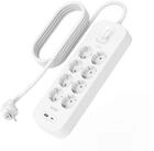 Belkin 8-Fach Steckdosenleiste mit USB-A + USB-C Port, 900J, 18 W, 2 Meter