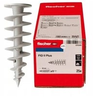 fischer D&auml;mmstoffd&uuml;bel FID II Plus f&uuml;r WDVS 4,5-6,0 mm Schrauben 25 Stk.,...