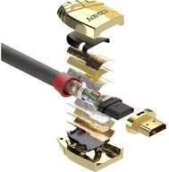 Lindy 5m High Speed HDMI Kabel, Gold Line 37864 HDMI-Kabel, (5.00 cm), 4K UHD