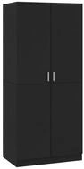 vidaXL Kleiderschrank Mehrzweckschrank Schwarz 80x52x180 cm Holzwerkstoff